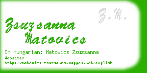 zsuzsanna matovics business card